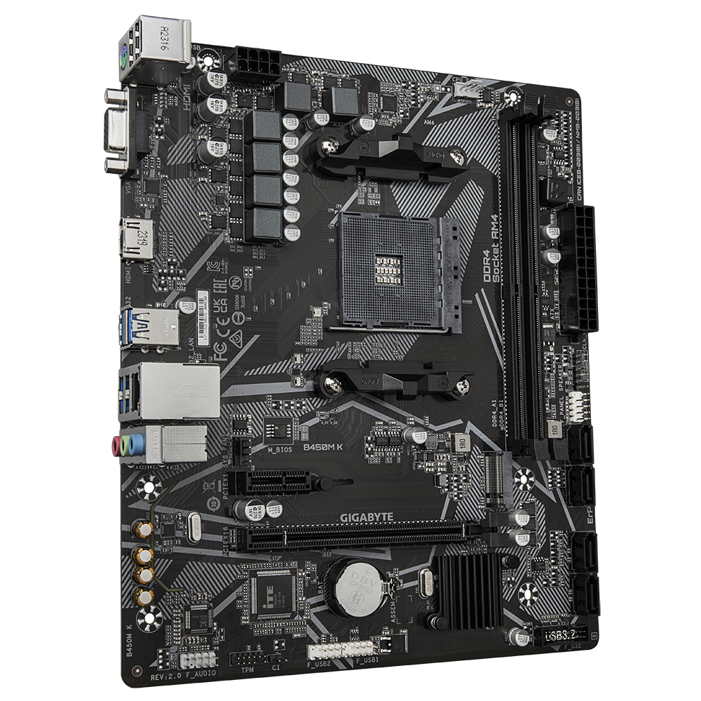 ZGigabyte B450M K Motherboard
