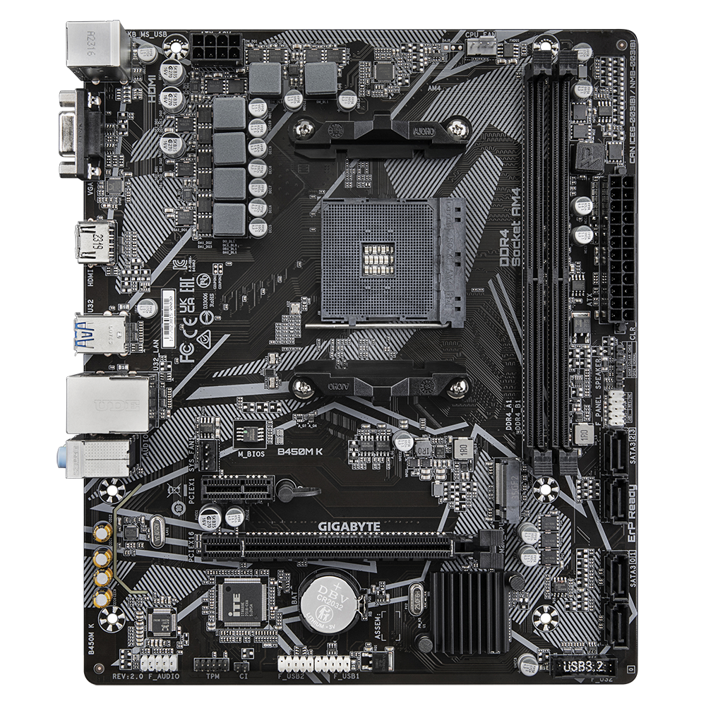 ZGigabyte B450M K Motherboard