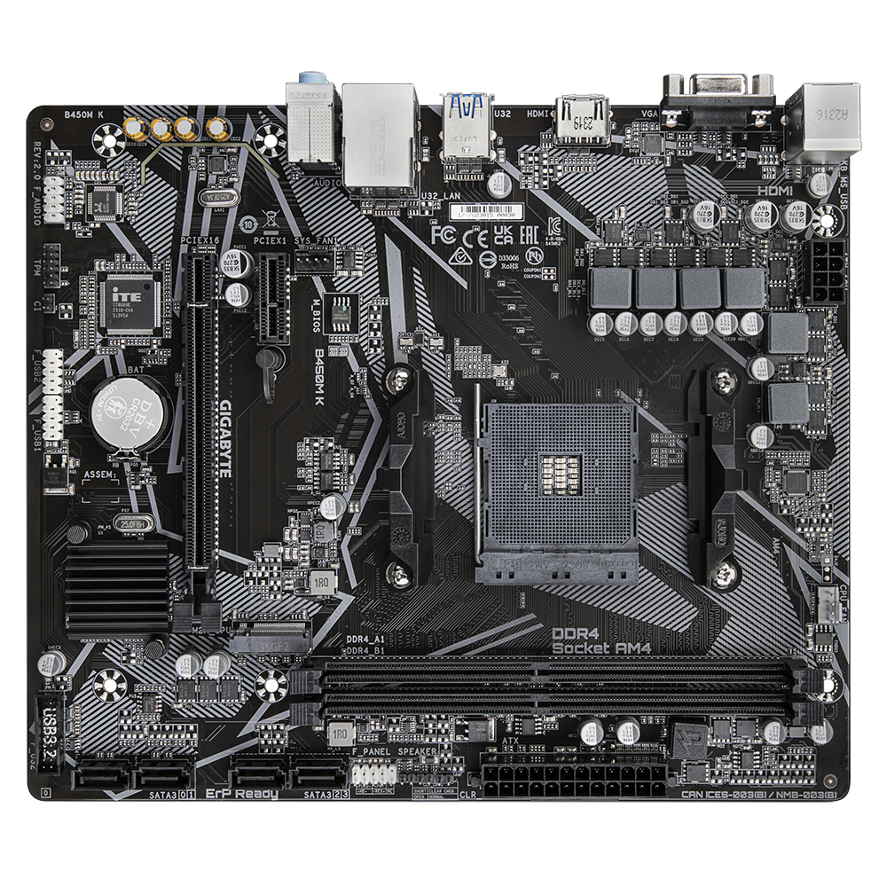 ZGigabyte B450M K Motherboard