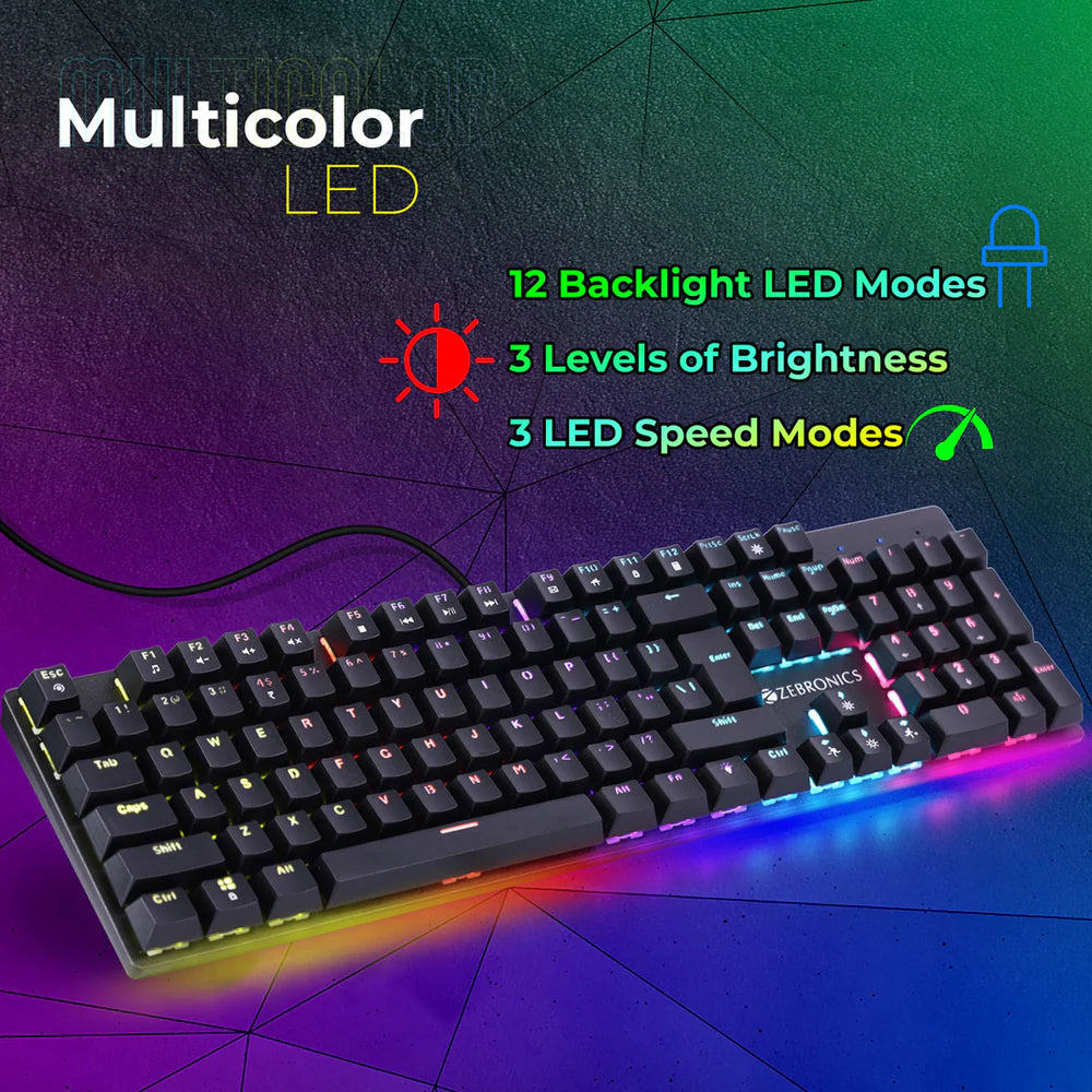 Zebronics Nitro Plus RGB Blue Switches Mechanical Gaming Keyboard