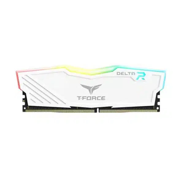 TeamGroup T-Force Delta RGB 16GB (16GBx1) DDR4 CL16 3200MHz RAM (White)