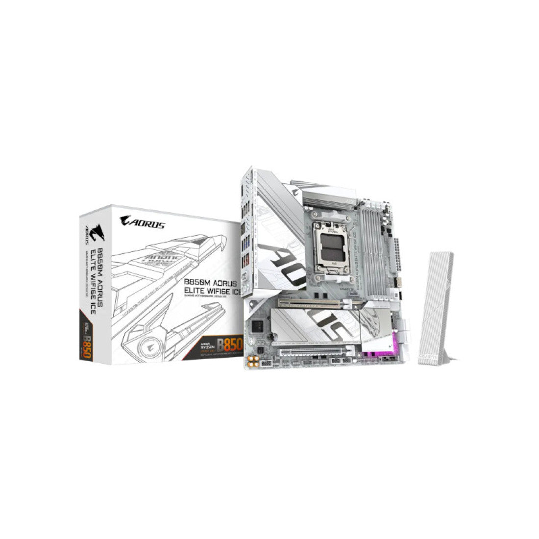 Gigabyte B850M AORUS ELITE WIFI6E ICE
