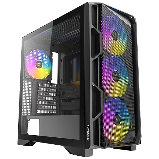 Antec AX1000 ARGB Lite with 4 Fans E-ATX Cabinet (Black)