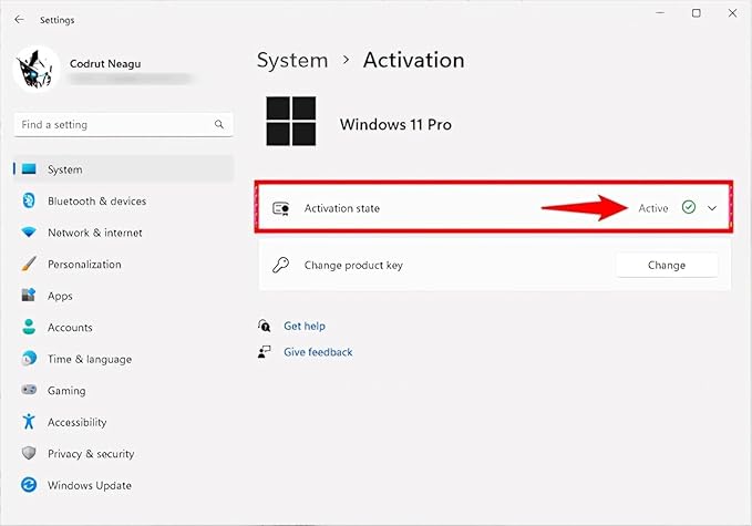 Win 11/10 Pro Online Activation Product License Key (For Win 11/10 – 32/64 Bit) | 1 PC/User | Permanent Activation | Supports Reinstallations & Updatable | New 2025 Retail Version