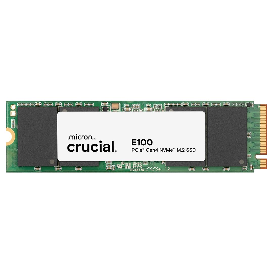 Crucial E100 1TB NVMe PCIe Gen4 Internal SSD – M.2 2280