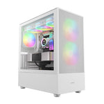 Gamdias Talos E3 Mesh Elite, E-ATX Mid Tower Gaming PC Case w/Tempered Glass, Built-in 2x140mm & 1x120mm PWM ARGB Fans, Up to Radiators/AIO 360mm, 390mm GPU/VGA RTX 40 Series, 180mm CPU Cooler-White