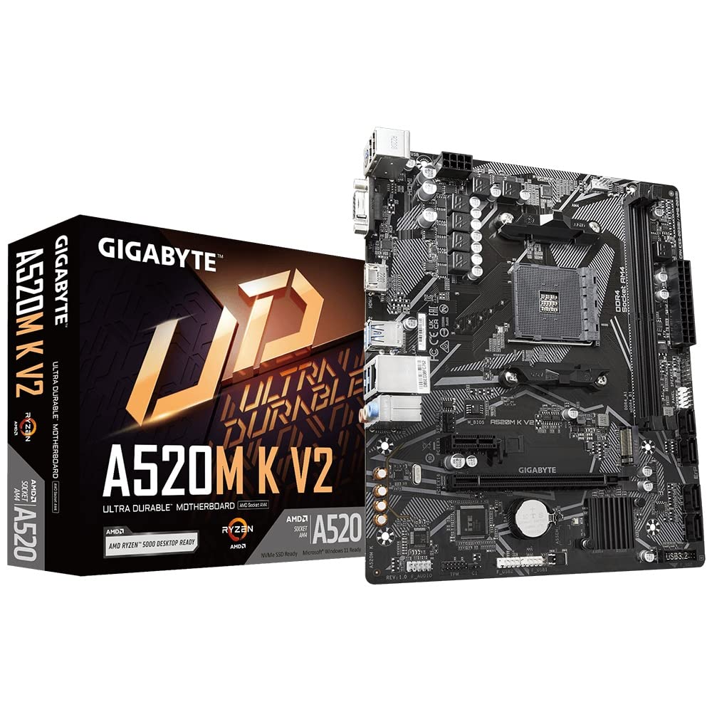 Gigabyte A520M K Motherboard AM4