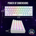 GAMDIAS HERMES E3 White RGB Mechanical Gaming Keyboard (Blue Switch)