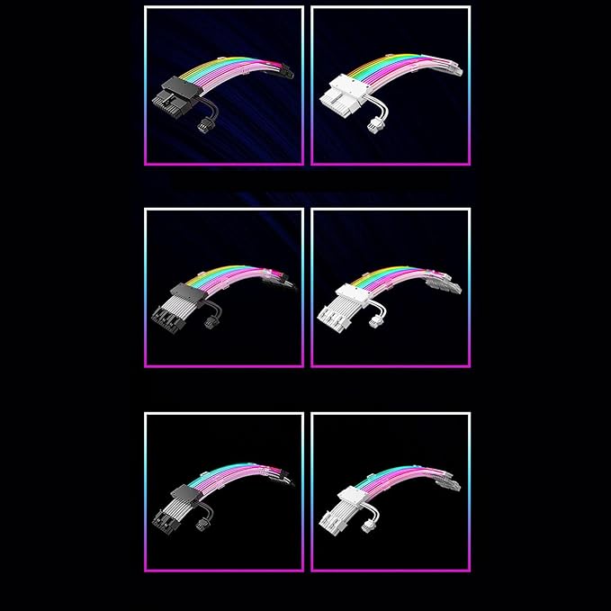Ant Esports Neon Glow 8PIN x 2 ARGB PSU 18AWG Extensions Cable