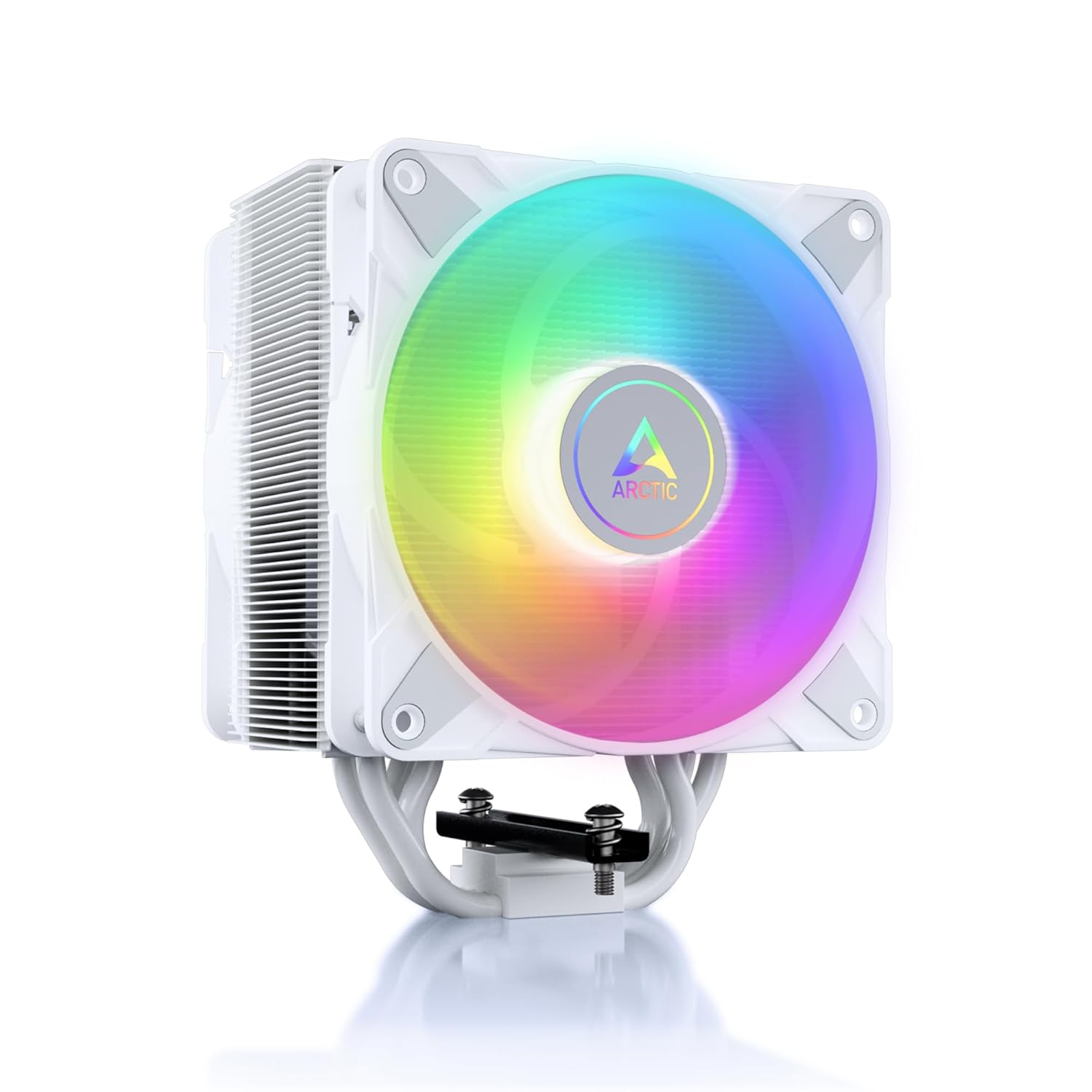 ARCTIC Freezer 36 A-RGB -(White) Tower CPU Cooler with Push-Pull, Two Pressure-optimised 120 mm P Fans and ARGB Lighting, Fluid Dynamic Bearing, 200–2000 RPM, 4 Heatpipes, incl. MX-6 Thermal Compound
