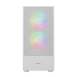 Gamdias Talos E3 Mesh Elite, E-ATX Mid Tower Gaming PC Case w/Tempered Glass, Built-in 2x140mm & 1x120mm PWM ARGB Fans, Up to Radiators/AIO 360mm, 390mm GPU/VGA RTX 40 Series, 180mm CPU Cooler-White