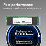 Crucial E100 1TB NVMe PCIe Gen4 Internal SSD – M.2 2280