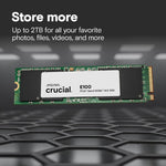 Crucial E100 1TB NVMe PCIe Gen4 Internal SSD – M.2 2280