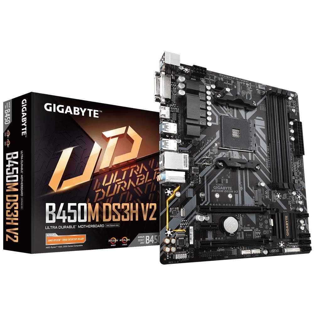 GIGABYTE B450M DS3H V3 DDR4 AM4 Motherboard | Ryzen Support