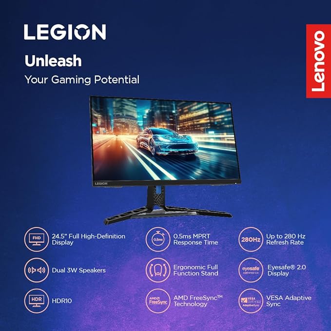 Lenovo Legion R25F-30 | 25 Inch 1080p 240Hz 0.5ms Monitor