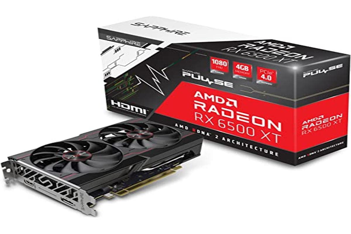 Sapphire Radeon RX 6500 XT 4GB GDDR6 Pulse Dual Fan Graphics Card