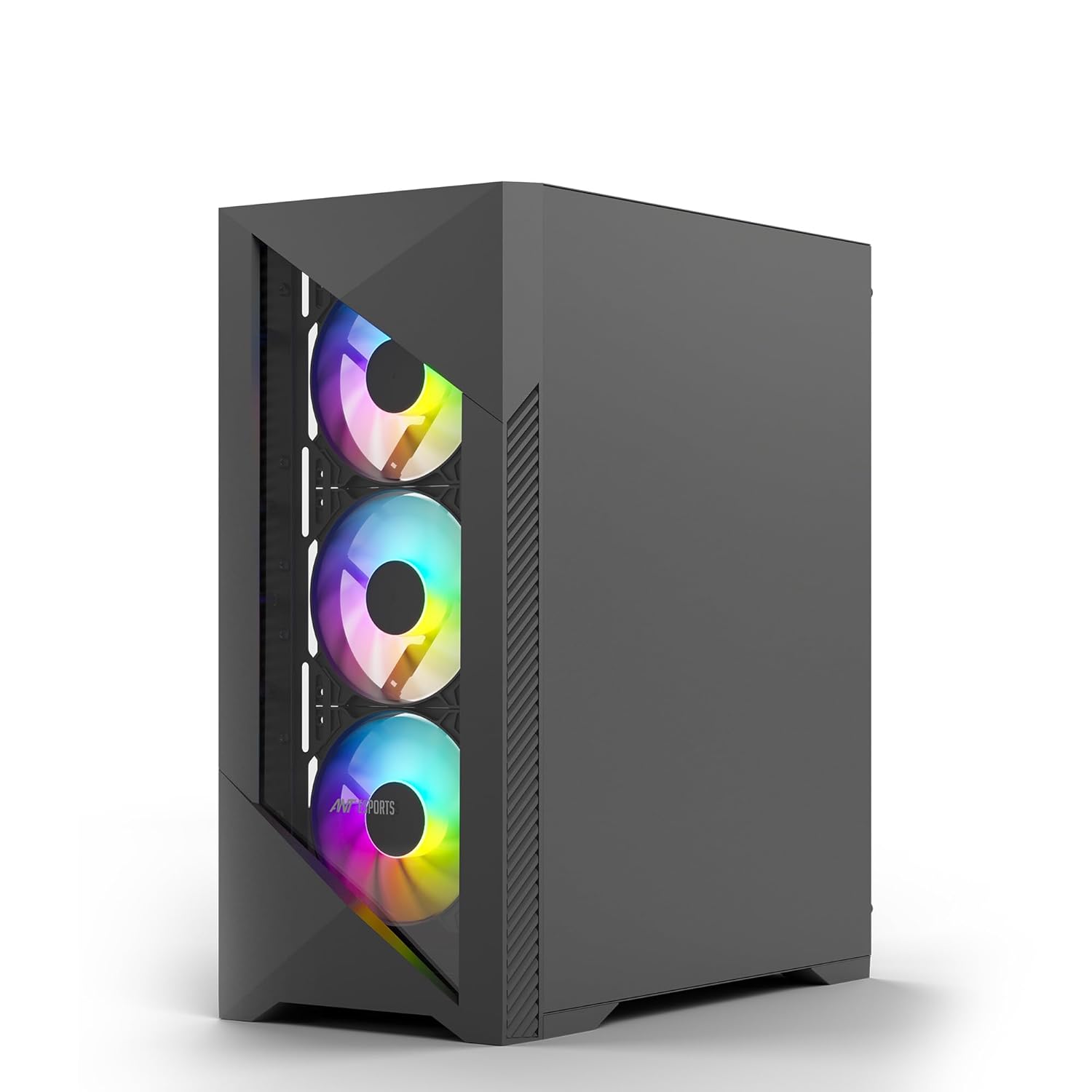 Ant Esports ICE- 270G 6F Mid-Tower ATX Computer Gaming Cabinet with Pre-Installed 6 Static RGB Fans