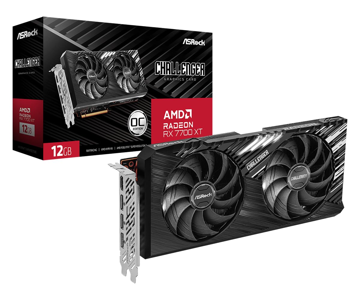 ASRock Radeon RX 7700 XT 12GB GDDR6 Challenger OC Graphics Card
