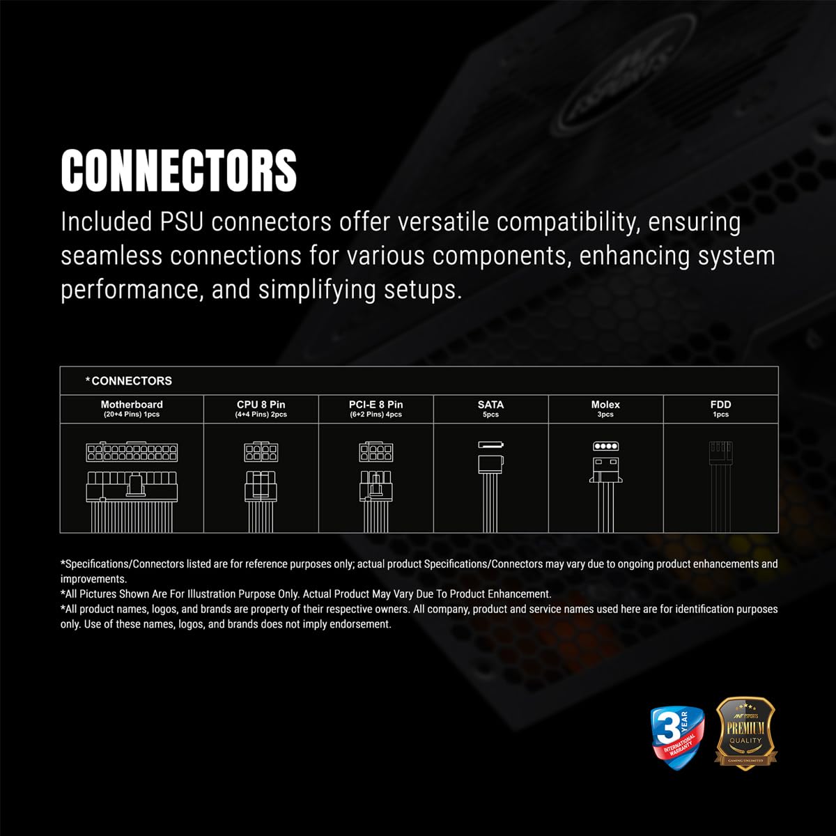 Ant Esports FG650V2 650W Power Supply ATX PSU