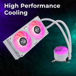 ZEBRONICS AIO240V White 240mm Liquid CPU Cooler | Intel & AMD