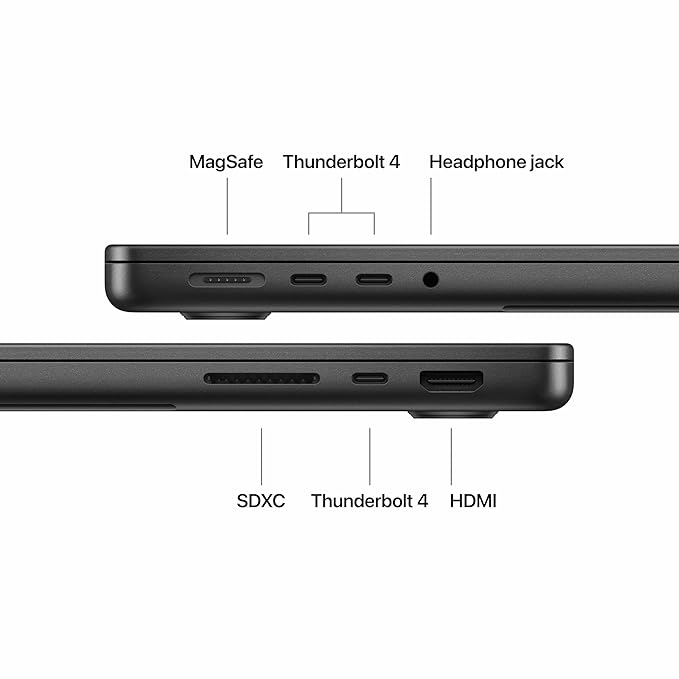 Apple 2025 MacBook Pro Laptop with M5 chip, 10‑core CPU and 10‑core GPU: Built for Apple Intelligence, 35.97 cm (14.2″) Liquid Retina XDR Display, 16GB Unified Memory, 512GB SSD Storage; Space Black