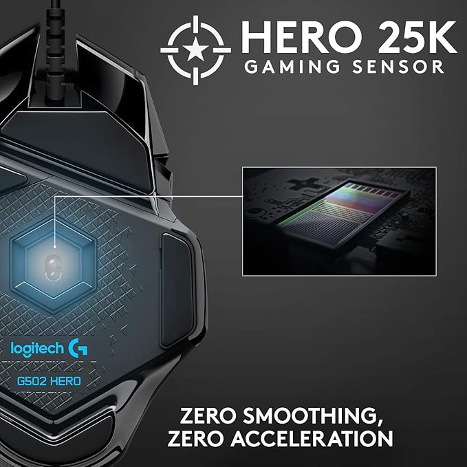 Logitech G502 HERO High Performance Wired Gaming Mouse