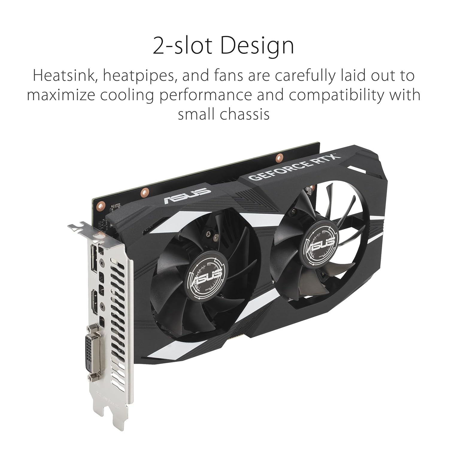 ASUS Dual GeForce RTX 3050 OC Edition 6GB GDDR6 Graphic Card (DUAL-RTX3050-O6G)