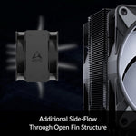 ARCTIC Freezer 36 A-RGB (Black)- CPU Cooler with Push-Pull, Two Pressure-optimised 120 mm P Fans and ARGB Lighting, Fluid Dynamic Bearing, 200–2000 RPM, 4 Heatpipes, incl. MX-6 Thermal Compound