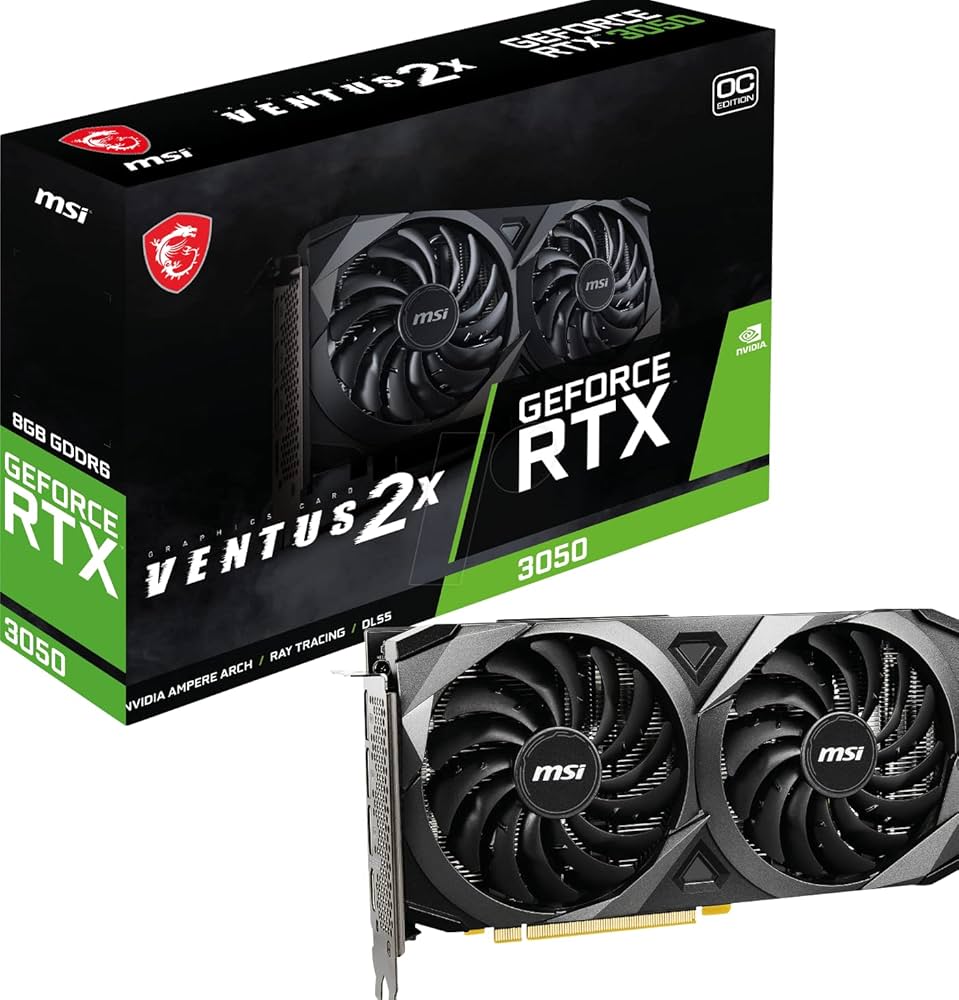 MSI GeForce RTX 3050 8GB VENTUS 2X OC Graphics Card