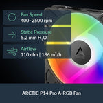ARCTIC Liquid Freezer III Pro 420 A-RGB - AIO CPU Cooler, 3 x 140 mm Water Cooling, 38 mm Radiator, PWM Pump, VRM Fan, for AMD AM5/AM4, Intel LGA1851/1770 Contact Frame - Black