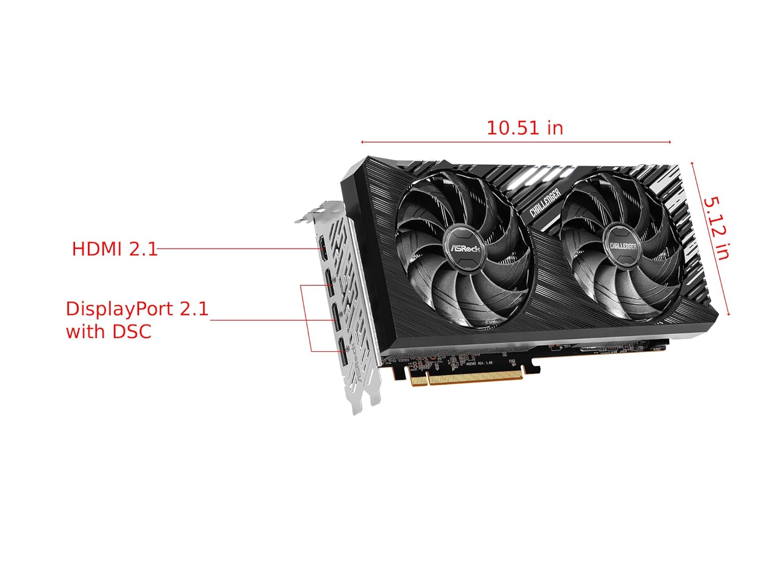 ASRock Radeon RX 7700 XT 12GB GDDR6 Challenger OC Graphics Card