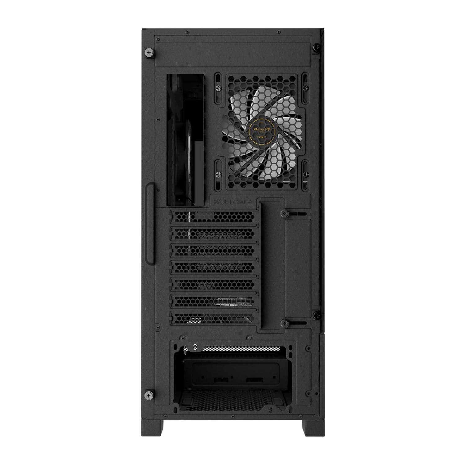GAMDIAS Aura GC12 ARGB - Panoramic Argb MID-Tower CASE/Gaming Cabinet | 6 Built-in 120mm ARGB Fans, Supports Mini-ITX, Micro-ATX, and ATX, AIO Support Top: 360mm, 280mm/ Side: 240mm/ Rear: 120mm