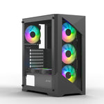 Ant Esports ICE- 270G 6F Mid-Tower ATX Computer Gaming Cabinet with Pre-Installed 6 Static RGB Fans