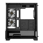 GAMDIAS Aura GC12 ARGB - Panoramic Argb MID-Tower CASE/Gaming Cabinet | 6 Built-in 120mm ARGB Fans, Supports Mini-ITX, Micro-ATX, and ATX, AIO Support Top: 360mm, 280mm/ Side: 240mm/ Rear: 120mm