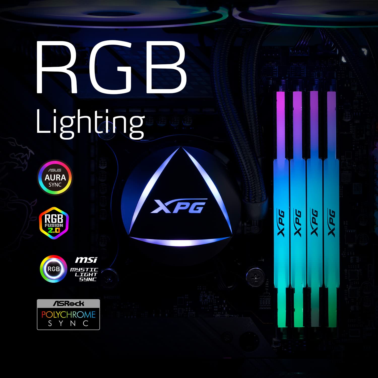 ADATA XPG Lancer RGB 16GB (1 * 16 GB) DDR5 5200 MHz U-DIMM Desktop Memory RAM - AX5U5200C3816G-CLARBK
