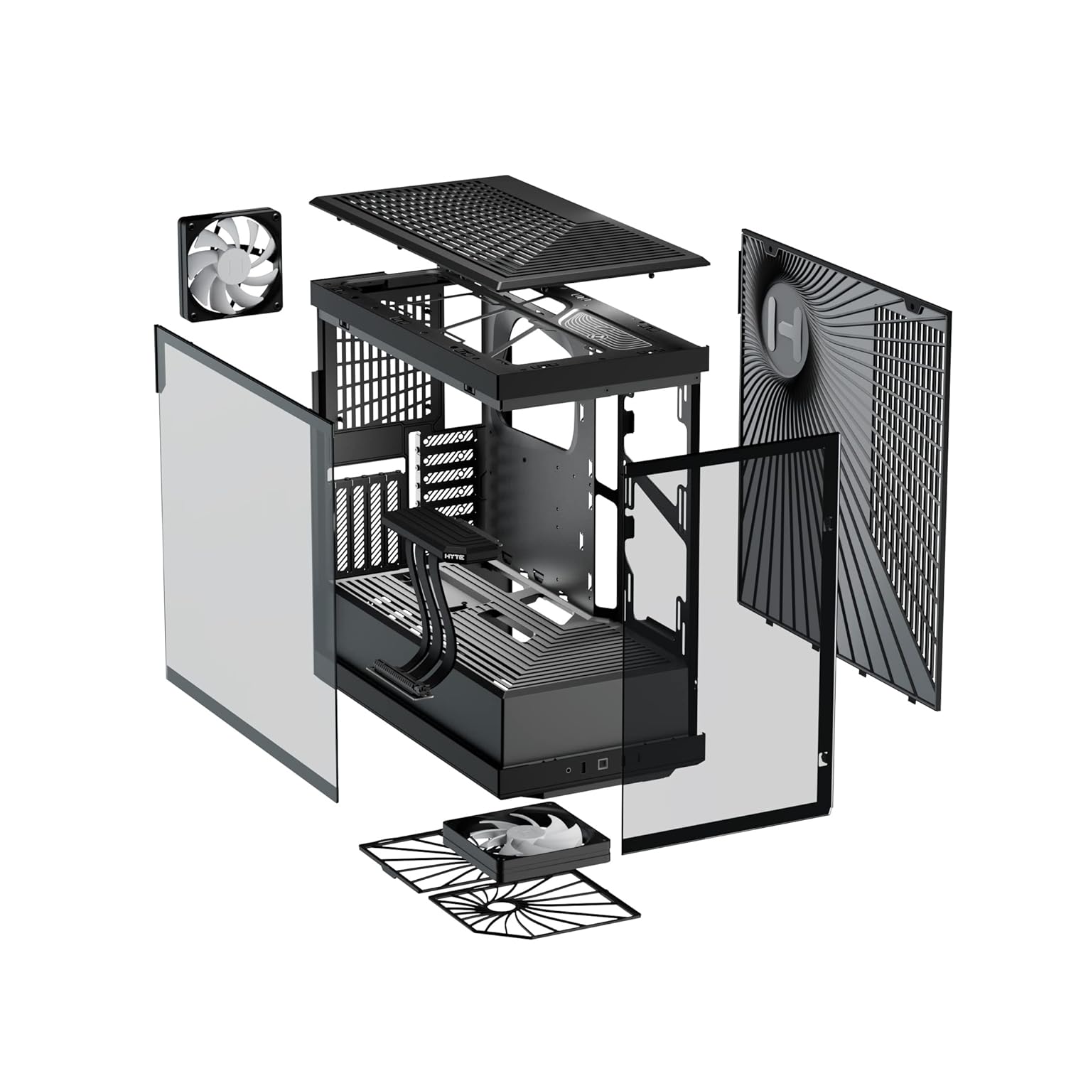 HYTE Y40 Modern Aesthetic Panoramic Mid-Tower Case - Black
