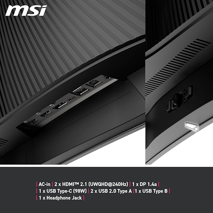 MSI MPG 341CQPX QD-OLED | 34 Inch Curved 1440p UWQHD (2K) 240Hz OLED 0.03ms