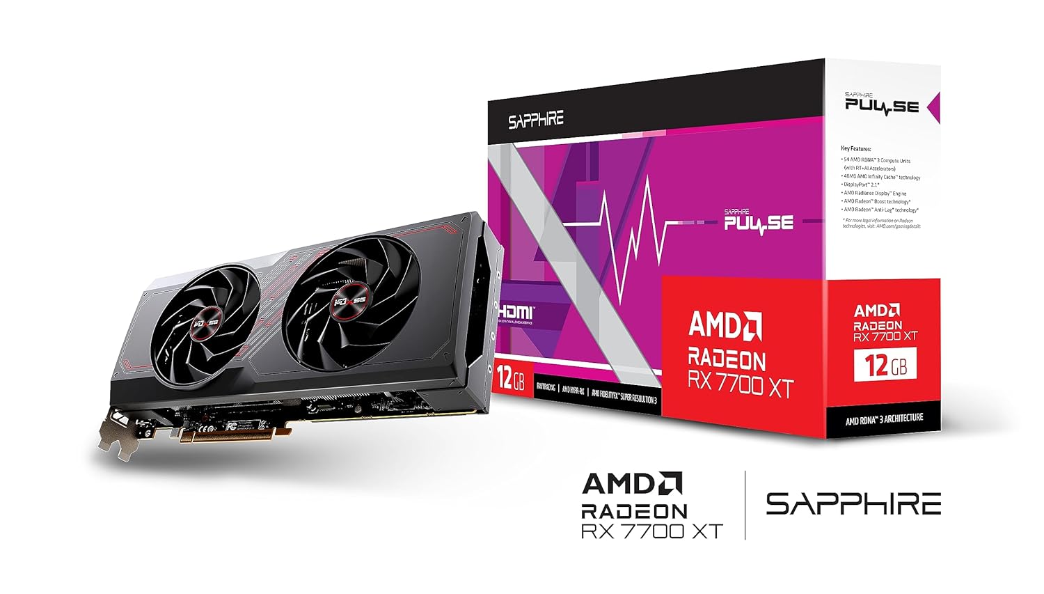 Sapphire Pulse Radeon RX 7700 XT 16GB Graphics Card