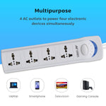 Ant Esports PS400 Power Strip with 4 Universal Socket (White) Power Strip
