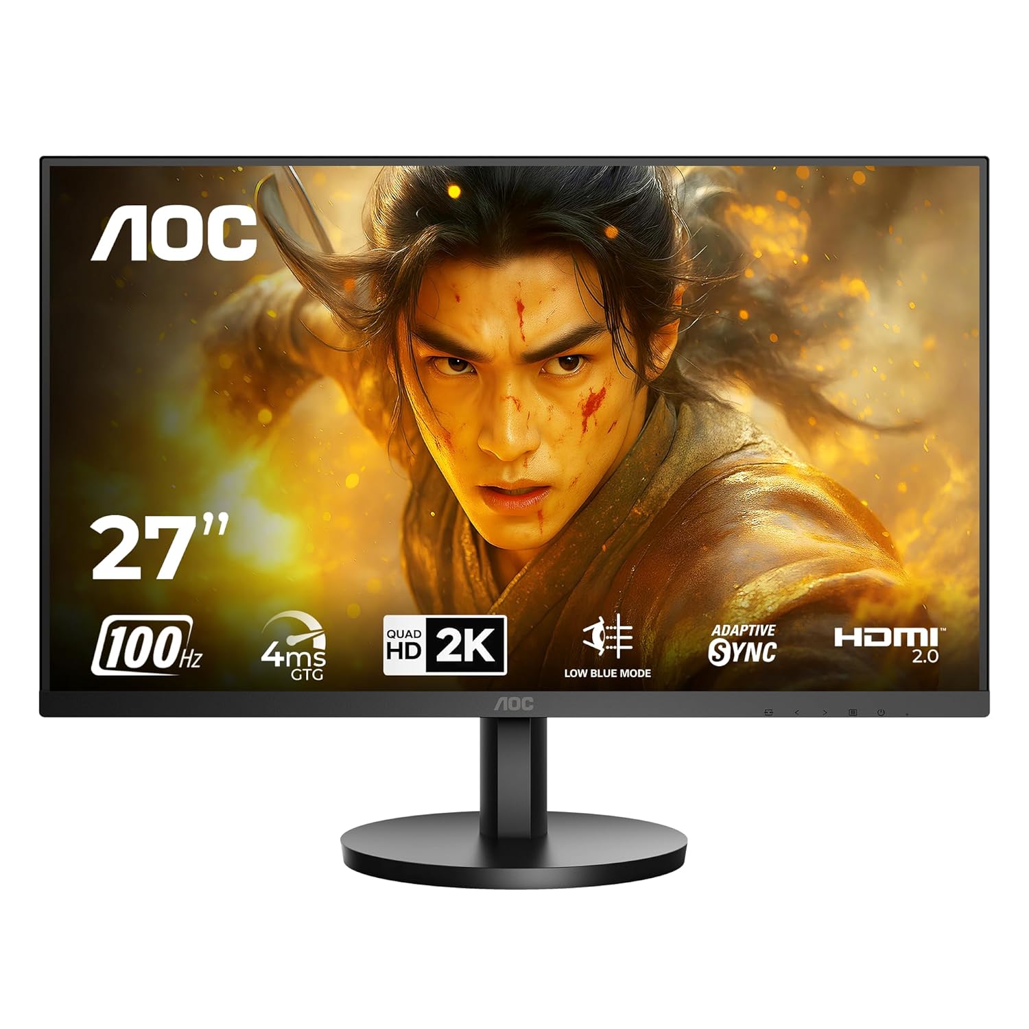 AOC Q27B3M2 Gaming Monitor 27 inch 2560 x 1440 QHD VA, 100Hz Refresh Rate, 4ms Response Time