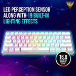 GAMDIAS HERMES E3 White RGB Mechanical Gaming Keyboard (Blue Switch)
