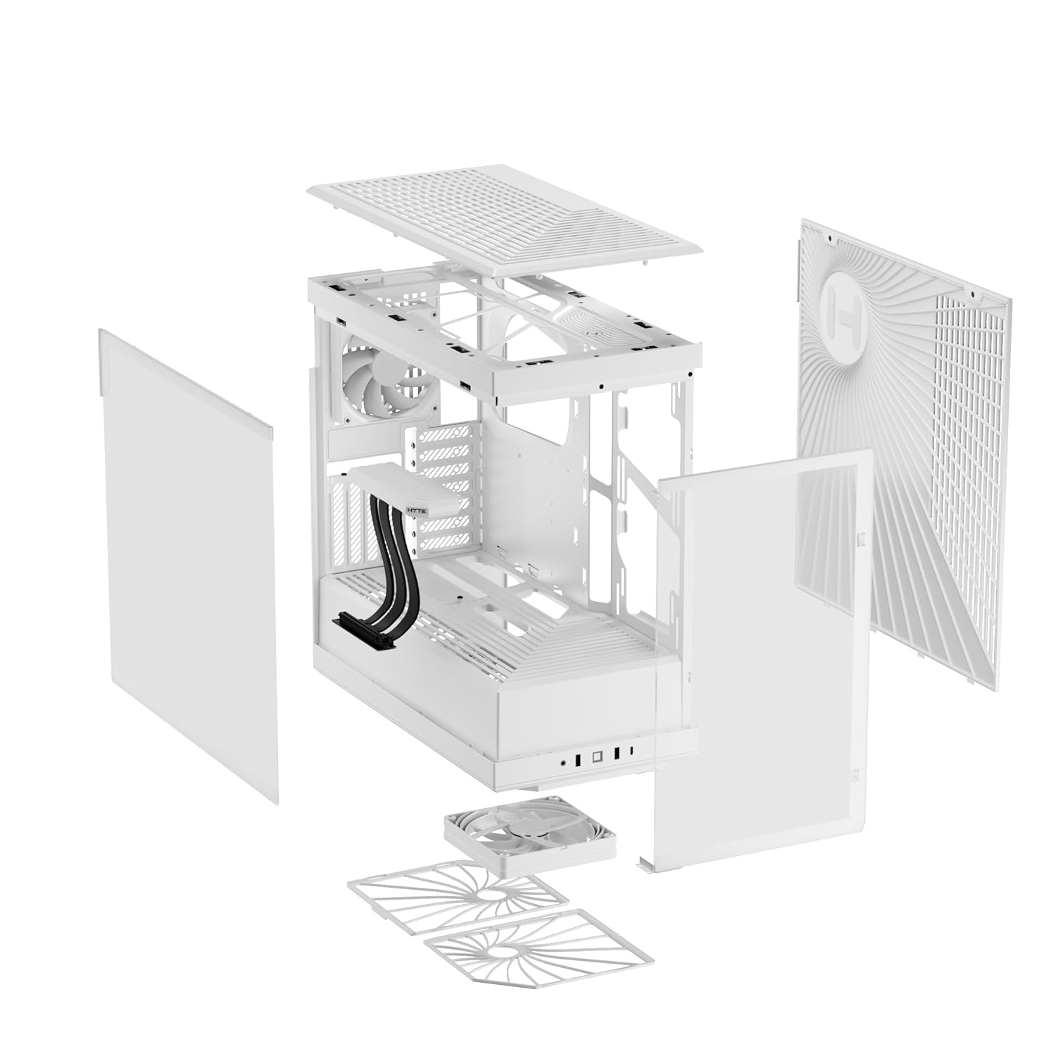 HYTE Y40 Snow White Panoramic Mid-Tower Case - All White