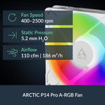 ARCTIC Liquid Freezer III Pro 420 A-RGB (White) - AIO CPU Cooler, 3 x 140 mm Water Cooling, 38 mm Radiator, PWM Pump, VRM Fan, AMD AM5/AM4, Intel LGA1851/1770 Contact Frame - White