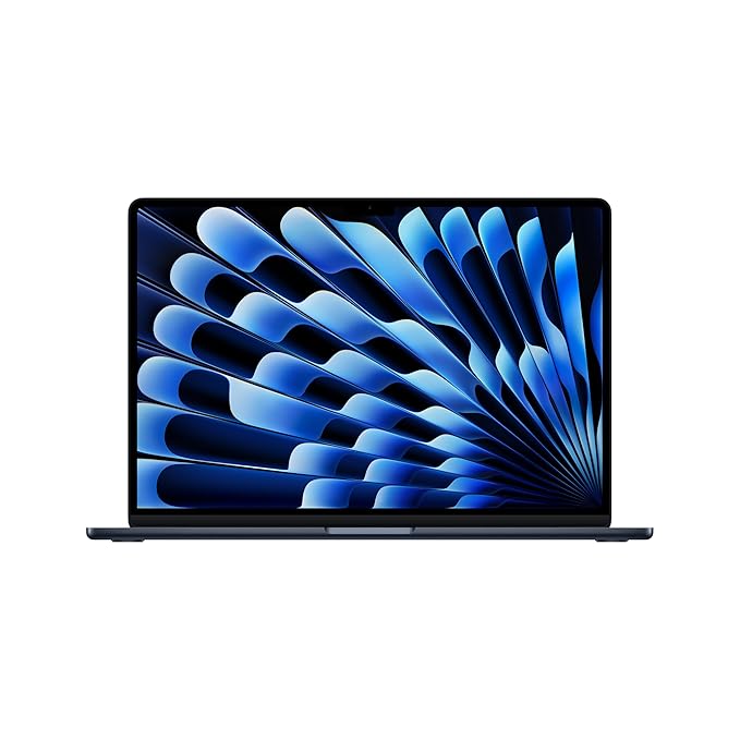 Apple 2025 MacBook Air (15-inch, Apple M4 chip with 10-core CPU and 10-core GPU, 16GB Unified Memory, 512GB) - Midnight
