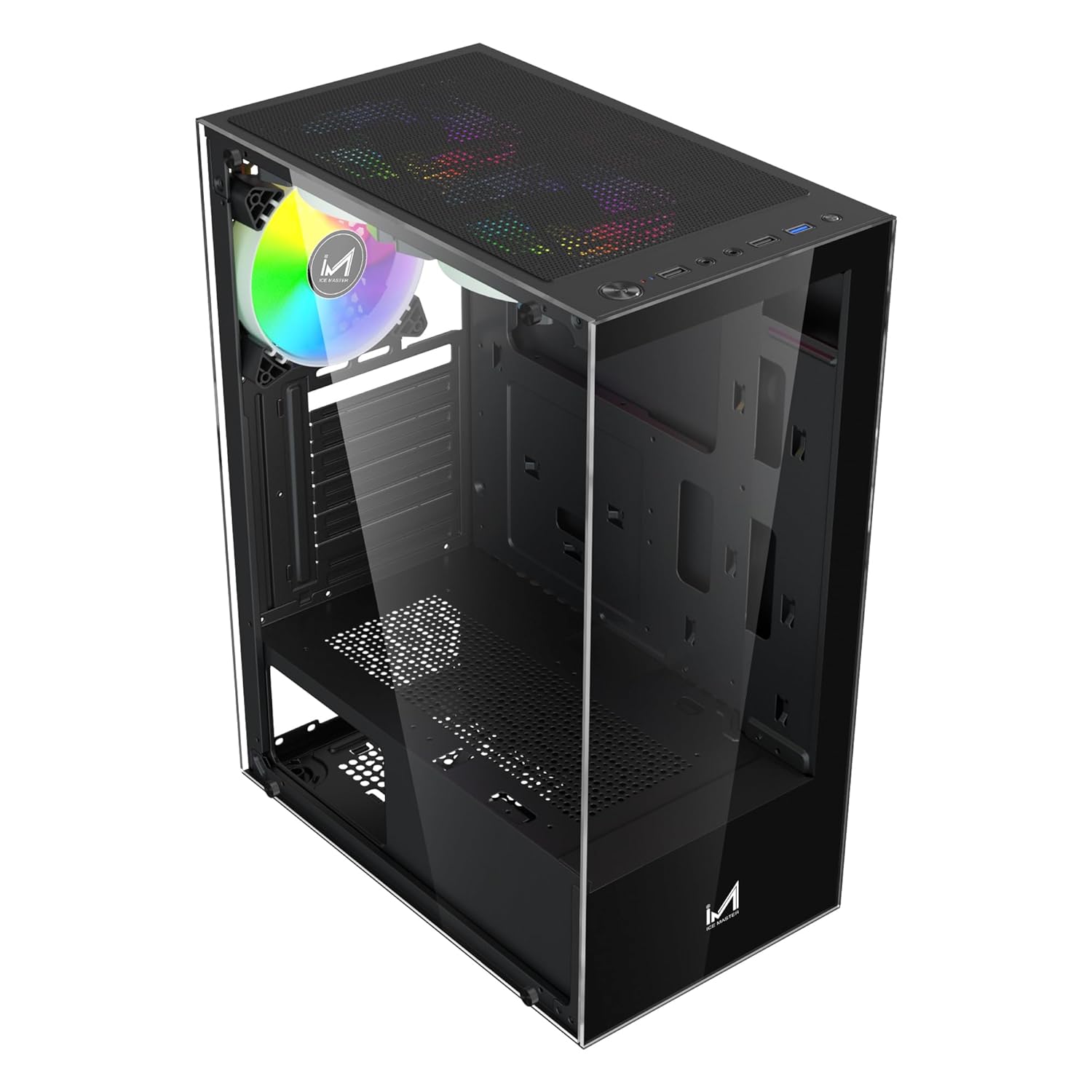 ICE Master Thunder Mid-Tower Computer Case/Gaming Cabinet – Black