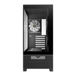 GAMDIAS Aura GC12 ARGB - Panoramic Argb MID-Tower CASE/Gaming Cabinet | 6 Built-in 120mm ARGB Fans, Supports Mini-ITX, Micro-ATX, and ATX, AIO Support Top: 360mm, 280mm/ Side: 240mm/ Rear: 120mm