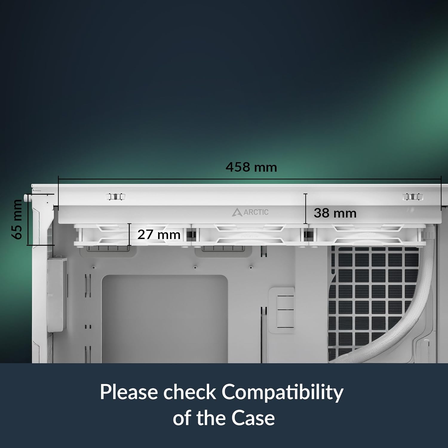 ARCTIC Liquid Freezer III Pro 420 A-RGB (White) - AIO CPU Cooler, 3 x 140 mm Water Cooling, 38 mm Radiator, PWM Pump, VRM Fan, AMD AM5/AM4, Intel LGA1851/1770 Contact Frame - White