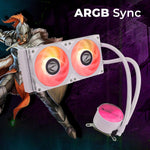 ZEBRONICS AIO240V White 240mm Liquid CPU Cooler | Intel & AMD