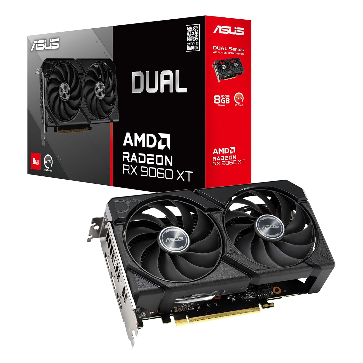 ASUS Radeon RX 9060 XT 8GB GDDR6 Dual Graphics Card