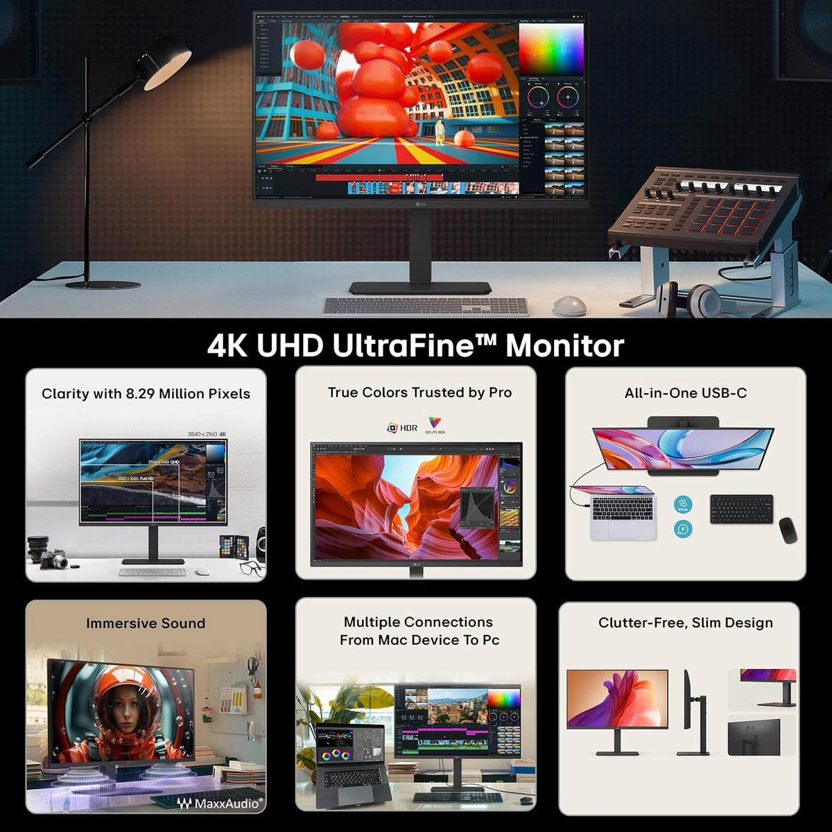 LG 32U720A 32 Inch 4K UHD USB-C Monitor